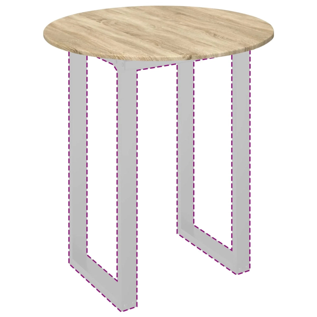 Piano del tavolo rovere sonoma Ø 80 x 1,5 cm Legno multistrato 880423