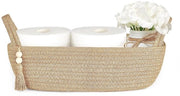 Cassettino elegante - Tela di juta - 1 pezzo - 33 cm x 15 cm x 10 cm