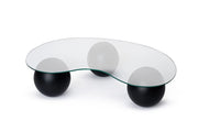 Tavolino in vetro "Sphere" - 120 x 70 x 30 cm - Nero