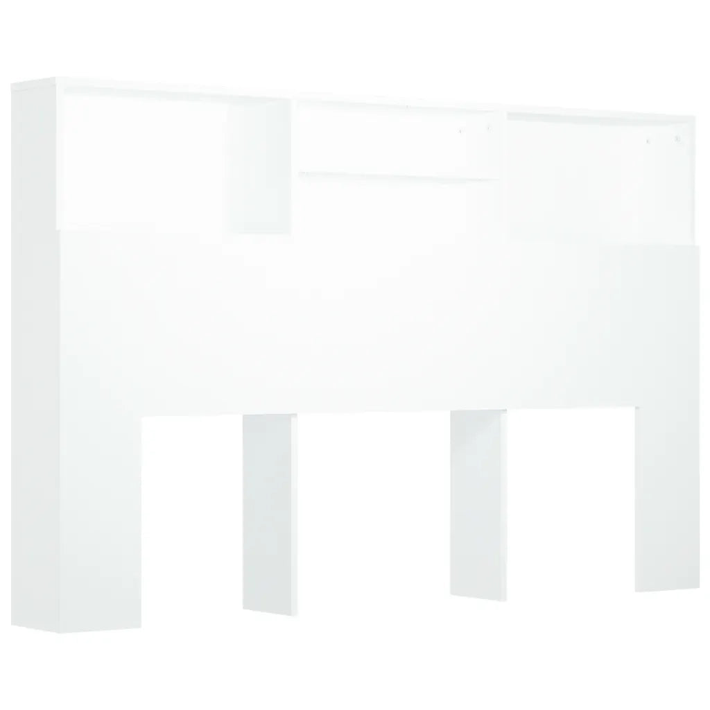 Testiera con Contenitore Bianco 160x19x103,5 cm 811871