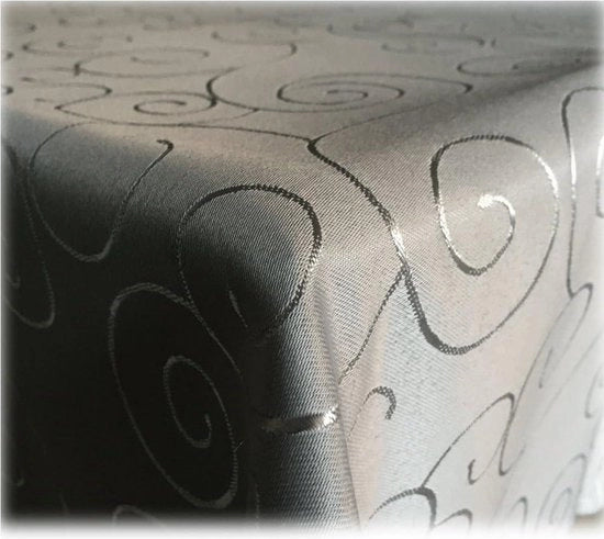 Tessuto in velluto per tavolo decorativo elegante - grigio - 130 x 340 cm - extra lungo - diverse misure