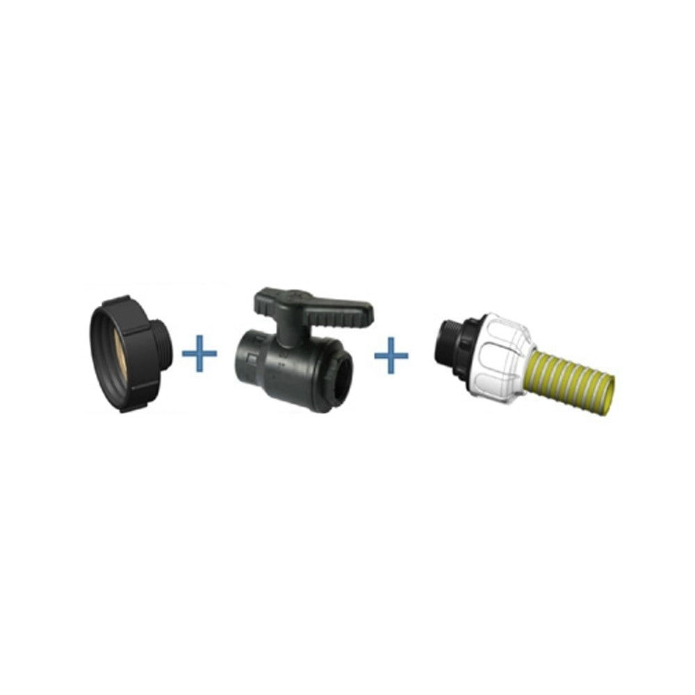 Set di collegamento a contenitori ibc con guarnizione in epdm 1" s60x6 - 1"M x 1" x25