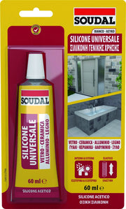 Soudal SILICONE ACETICO UNIVERSALE  ml. 60 - Trasparente 16.00 pz