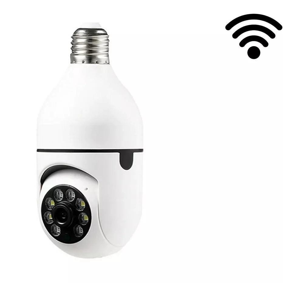 LAMPADINA FOTOCAMERA IP WIFI 360° 1080P VISIONE NOTTURNA RILEVAMENTO MOVIMENTO AUDIO BIDIREZIONALE INSTALLAZIONE FACILE SICUREZZA SMART HOME