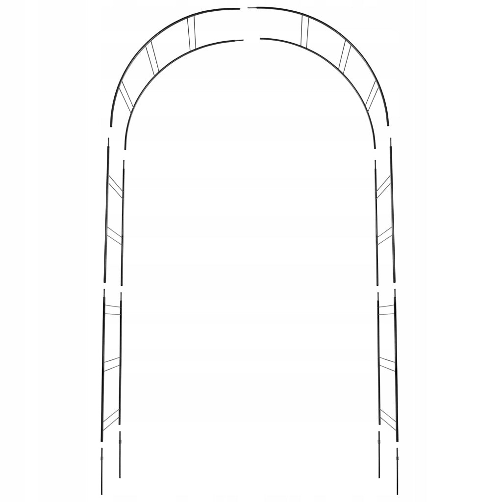 Pergola da giardino KADAX per fiori e rose, arco floreale in metallo, 255 cm