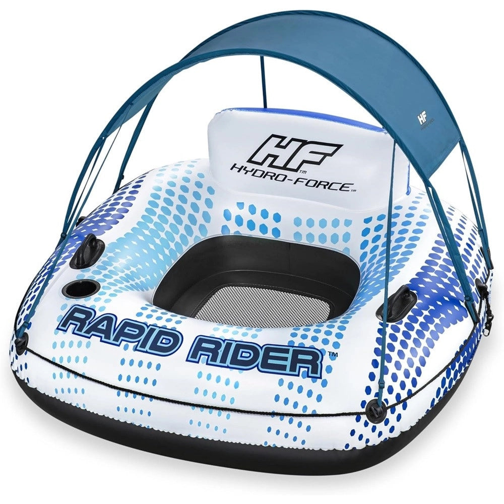 Trade Shop - Poltrona Rapid Rider Canopy Fondo In Rete Con Parasole Portabicchiere Maniglie 43725 -
