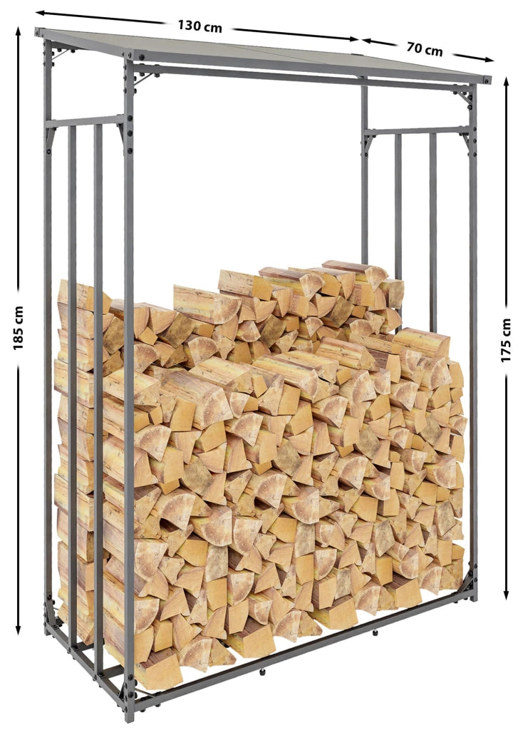Scaffale portalegna per caminetto Ruston L