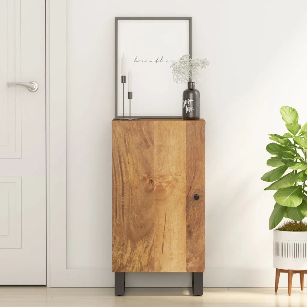 Credenza con Anta 40x31x75 cm in Legno Massello di Mangocod mxl 129511