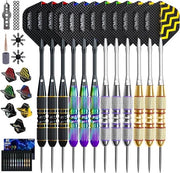 Set di Dardi in Metallo da 12 pezzi 22/24 Grammi - Dardi Professionali in Acciaio con Custodia Stilosa