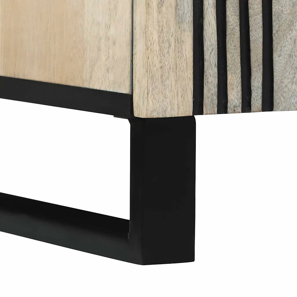 vidaXL Mobile TV Bianco 160 x 30 x 30.5 cm legno massello di mango