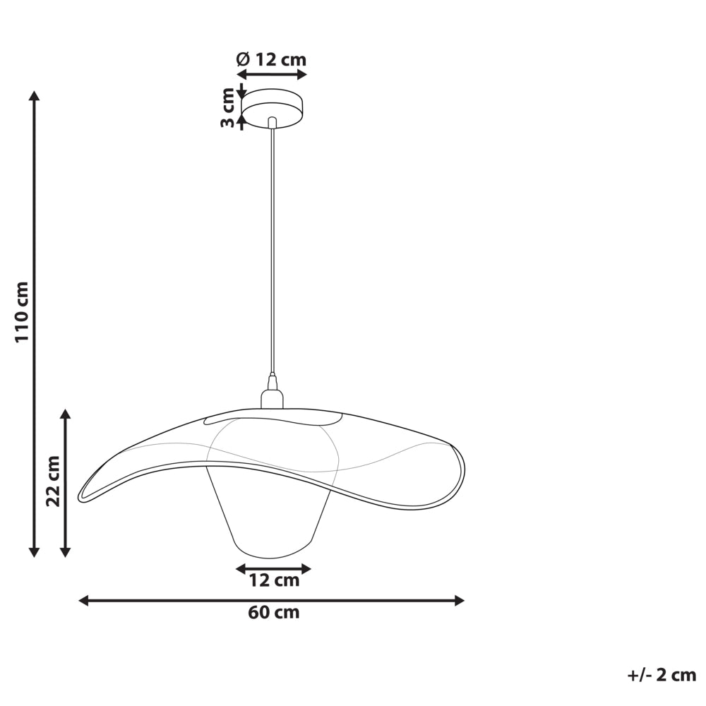 Lampada a sospensione con paralume in rattan e metallo nero soggiorno camera da letto