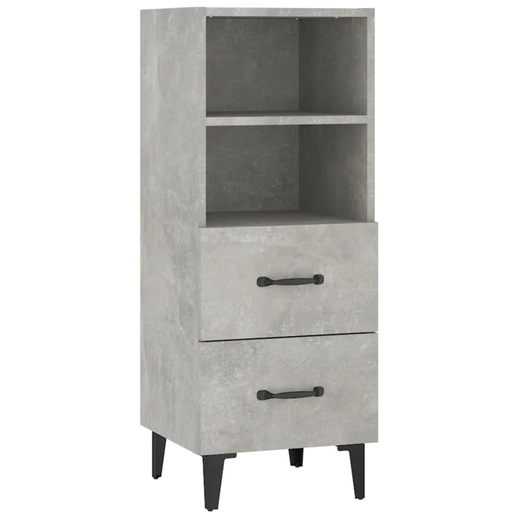 Buffet credenza cassettiera mobiletto mobile contenitore organizer per cucina soggiorno salotto 34,5 x 34 x 90 cm legno ingegnerizzato grigio 02_0031908