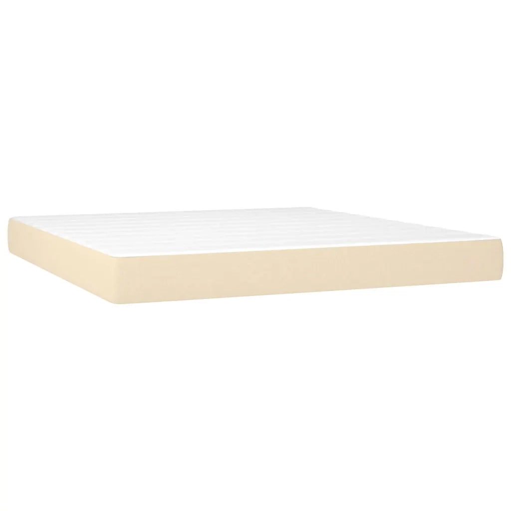 Giroletto a Molle con Materasso Crema 180x200 cm in Tessuto 3126426