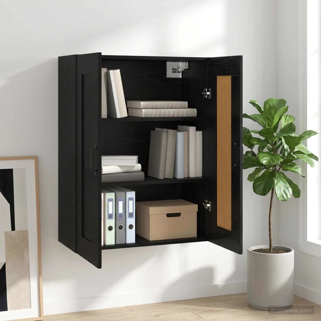Armadietto a muro Rovere Nero 69,5 x 34 x 90 cm 8010883