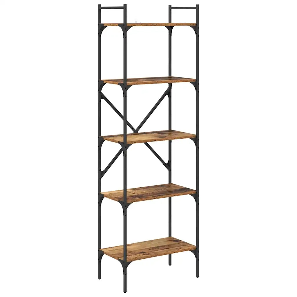 Libreria-Scaffale per Libri-Mobile di Stoccaggio Legno vecchio 56 x 32 x 174 cm Legno multistrato