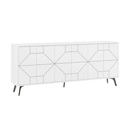 Credenza in legno "Dune" - 184 x 35 x 77 cm - Bianco