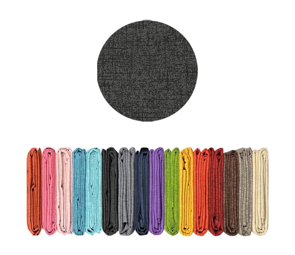Telo Arredo Tinta Unita Made in Italy in Cotone Panama Grandfoulard Copritutto Nero - 2 Posti 280x240