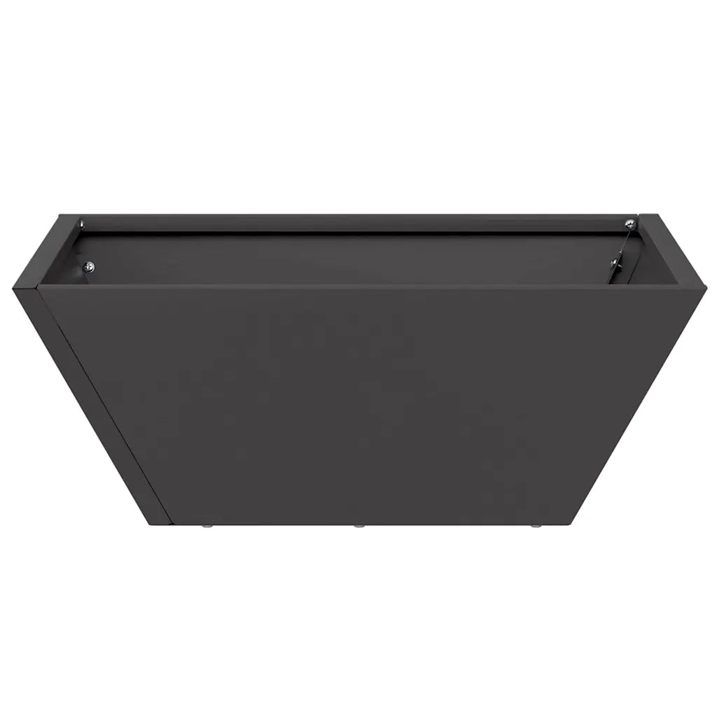 Vaso da giardino Nero 40 x 40 x 15 cm Acciaio laminato a freddo 873810