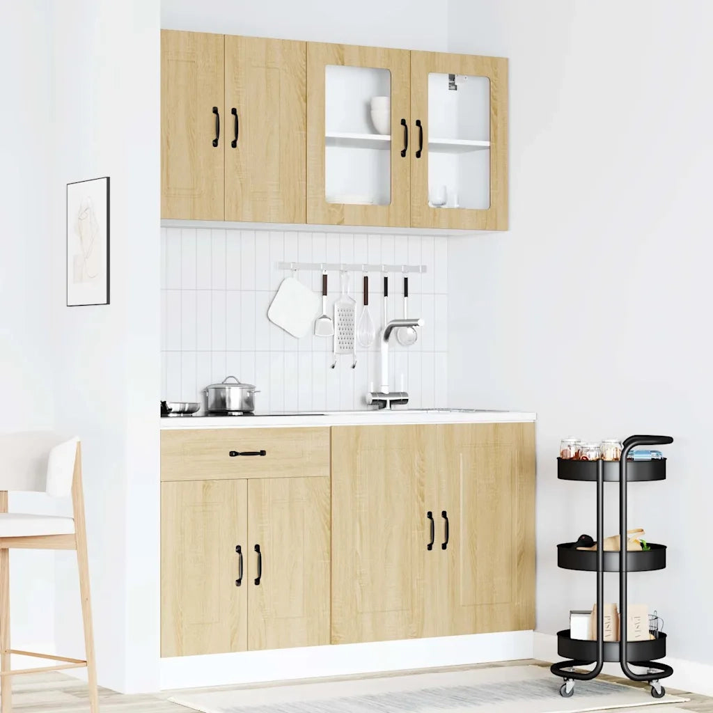 Set Mobili da Cucina 4 pz Kalmar Rovere Sonoma in Truciolato 3314854