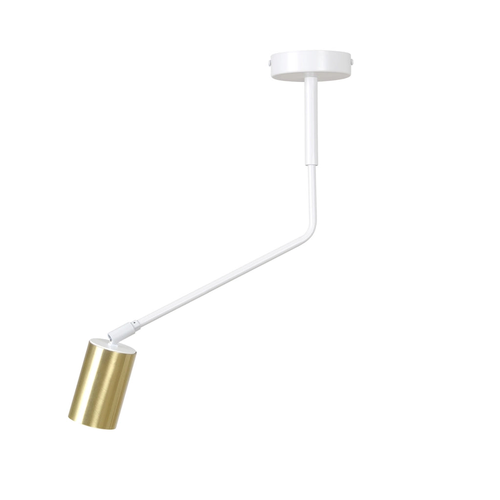 Plafoniera Minimal Tenjin Acciaio Bianco 1 Luce Gu10 Ip20
