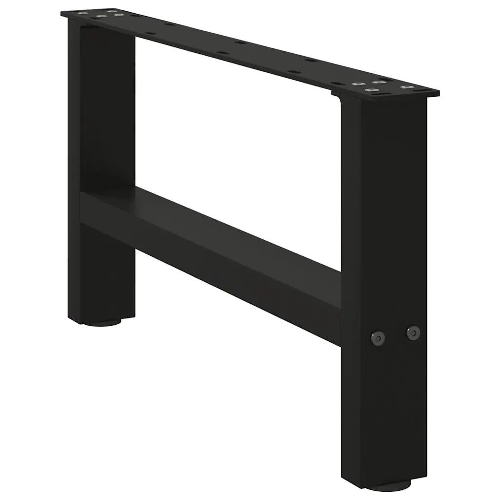 Gambe per Tavolino da Caffè Nere 2 pz 70x(30-31) cm Acciaio 4013268