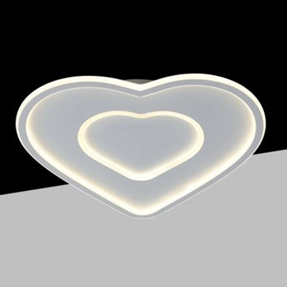 Trade Shop - Plafoniera Led Da Soffitto Design Moderno Forma Cuore C19-3c 54w 4320lm Luce Regolabile -
