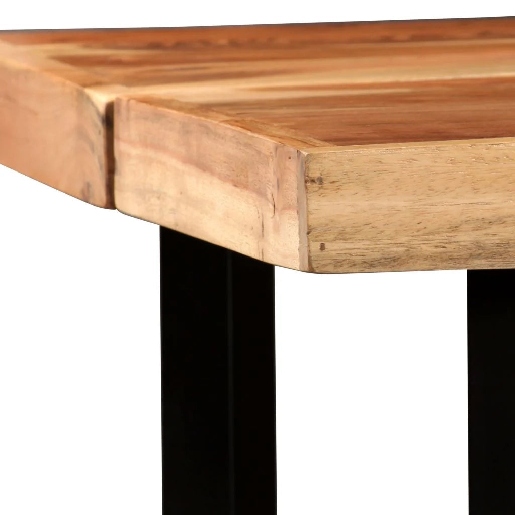 Tavolo alto stile bar/bistrot legno massello di sheesham 150 cm 0902090