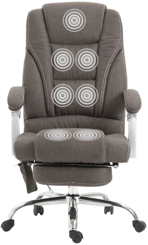 Sedia ufficio massaggiante Pacific in tessuto grigio scuro