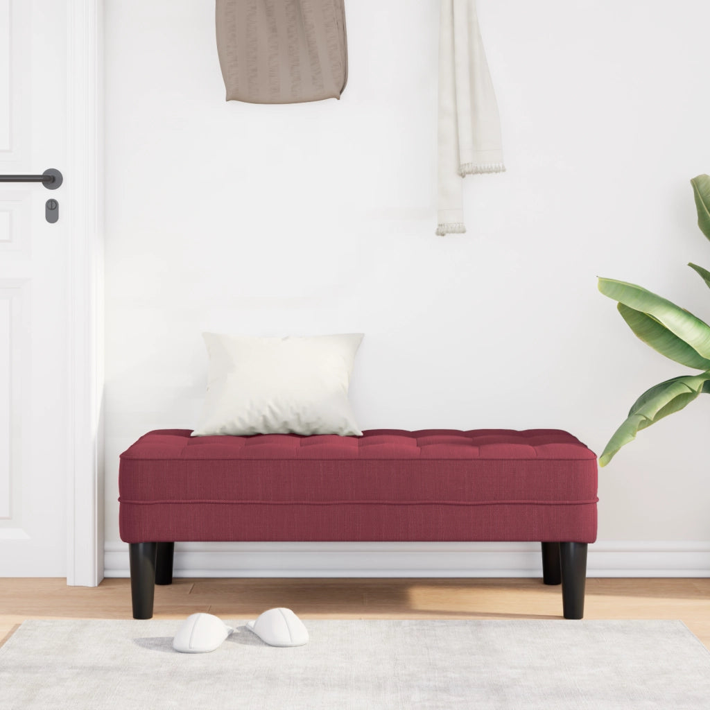 panchina  Rosso 113x57x39 cm Tappezzeria