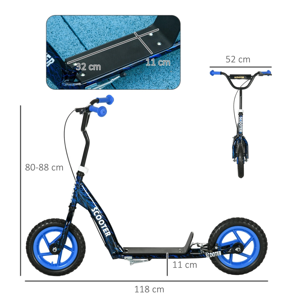 Monopattino Bambini Regolabile ¨C Zephmum ¨C Blu Acciaio 2 Ruote