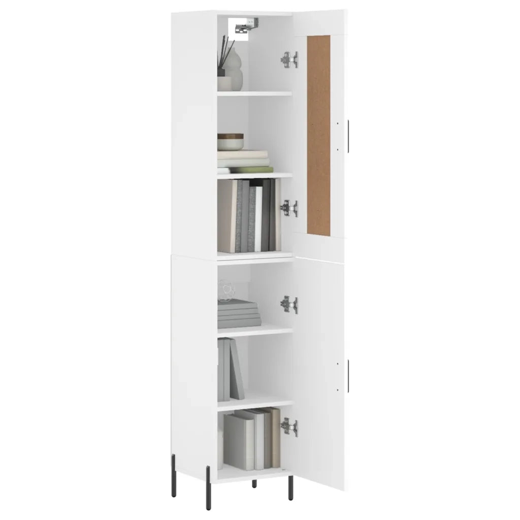 Credenza Bianca 34,5x34x180 cm in Legno Multistrato 3200137