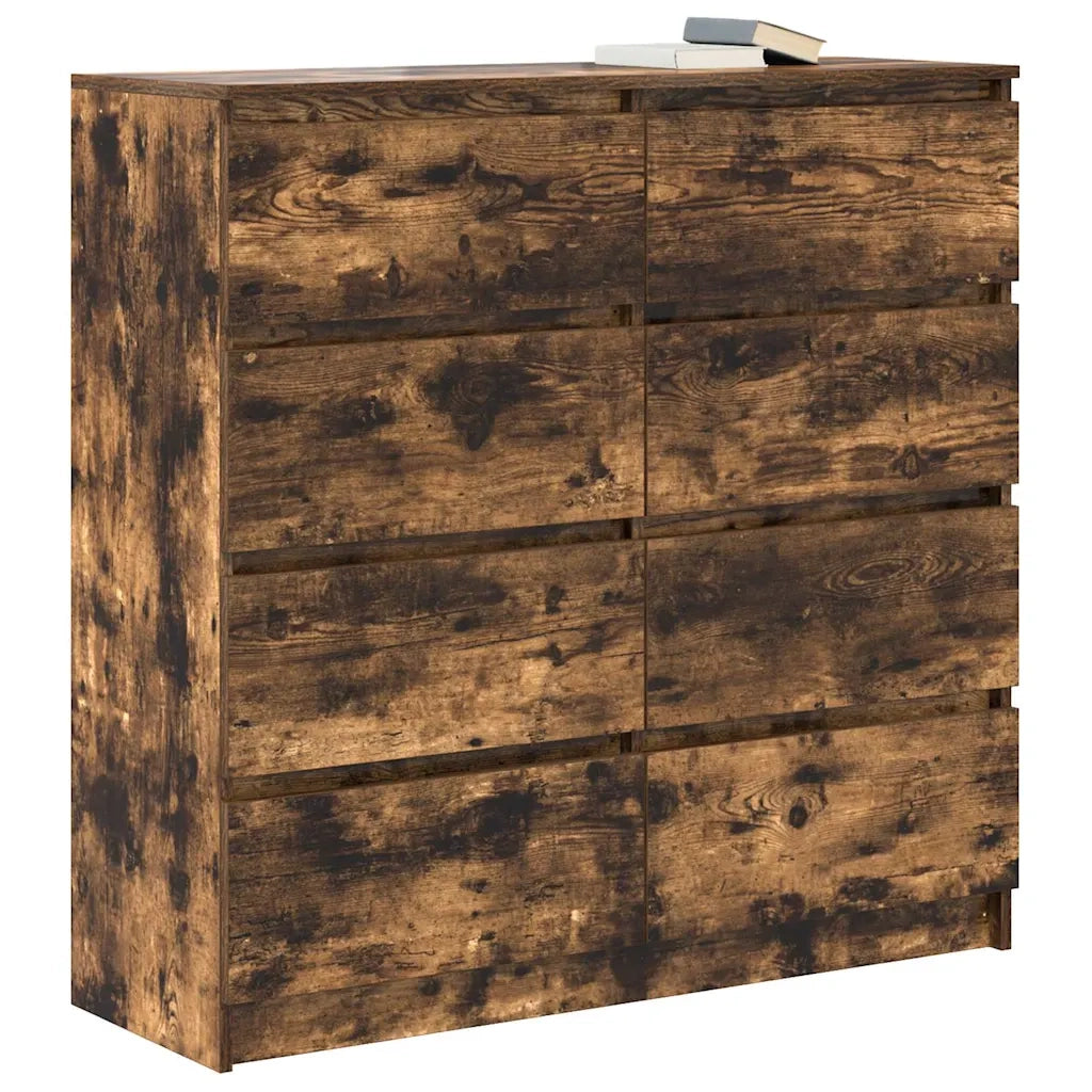 Credenza Rovere Fumo 100x35x99 cm in Legno Multistrato
