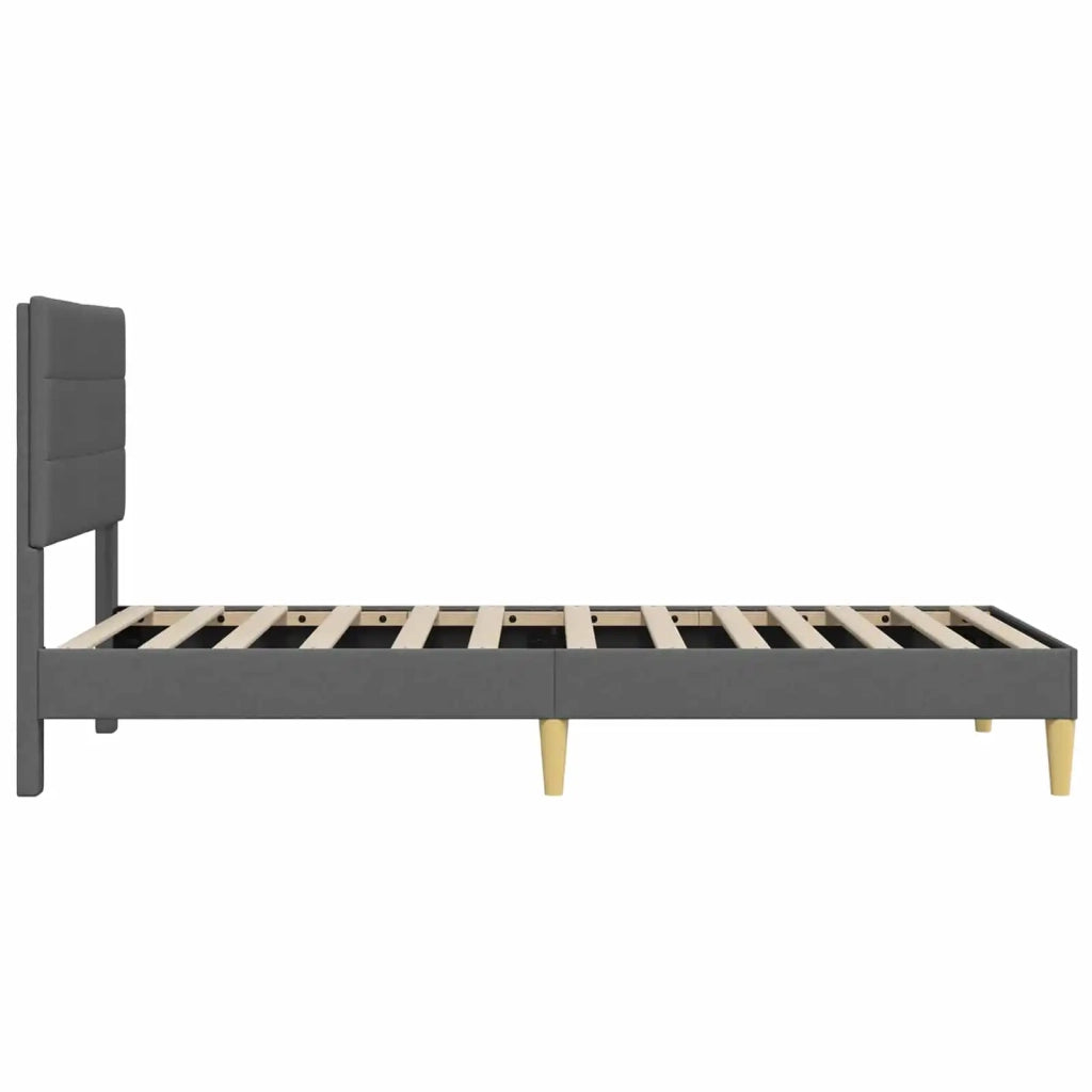 Struttura del letto Grigio Scuro 80 x 200 cm Tessuto