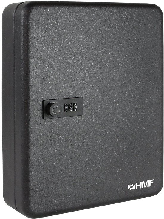 Cassaforte con chiusura a cifre | 45 ganci | 30 x 24 x 7,5 cm | Nero