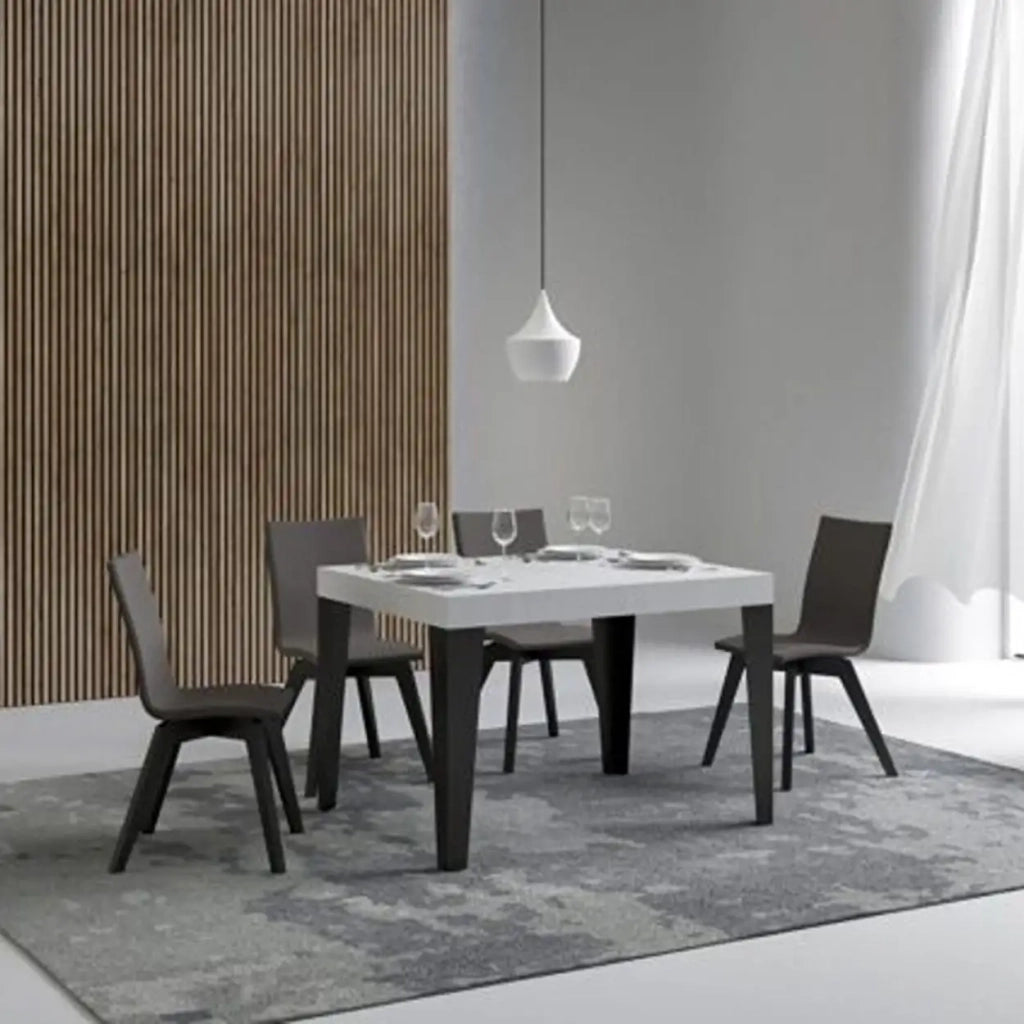Tavolo allungabile 180/440x90 cm Paxon Evolution colore bianco frassino telaio e gambe antracite