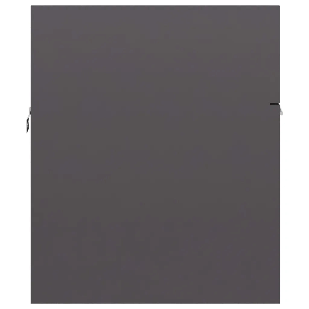 Mobile Lavabo Grigio Lucido 90x38,5x46 cm in Legno Multistrato 804673