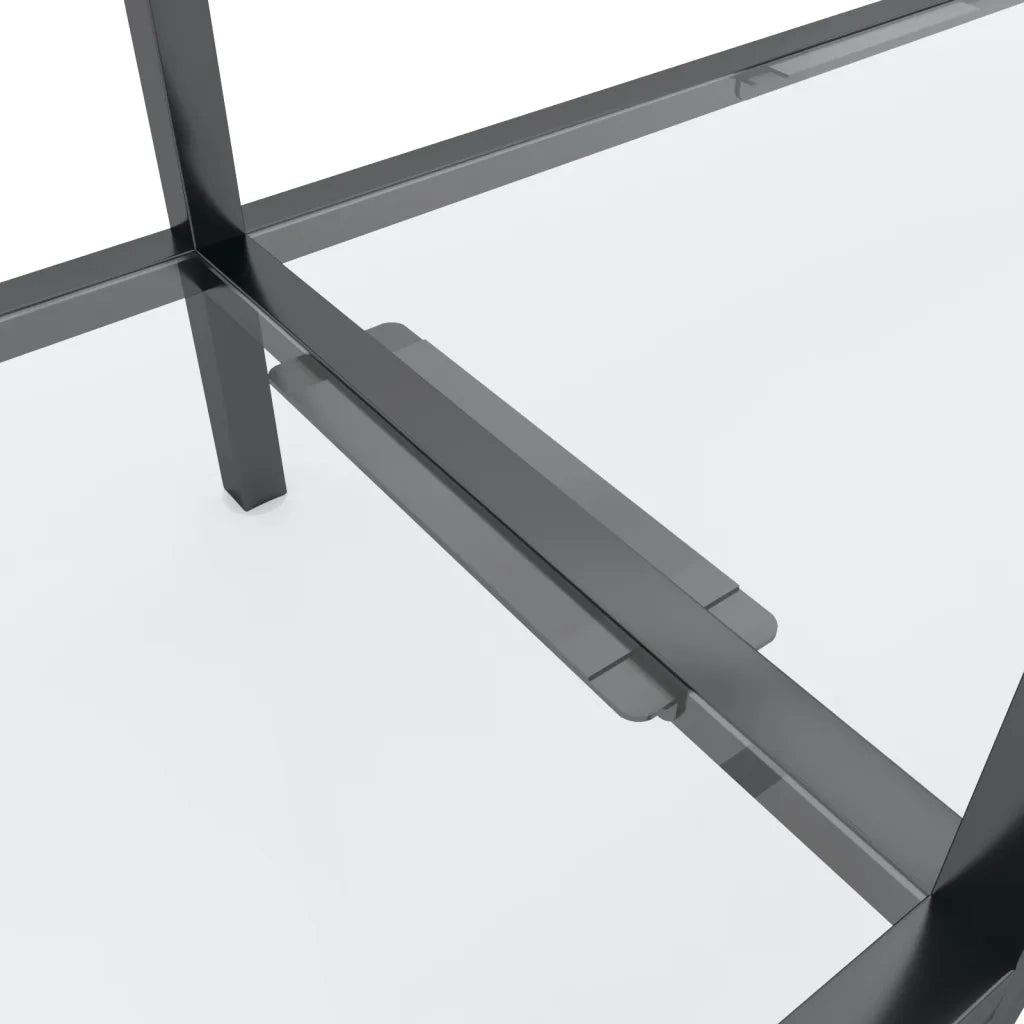 Tavolo Consolle Trasparente 140x35x75,5 cm in Vetro Temperato 331694
