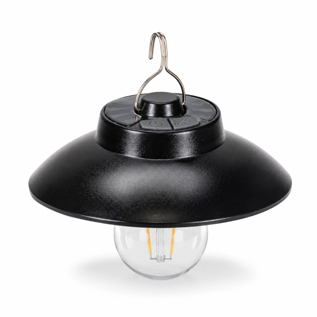 LAMPADA CAMPEGGIO LED RICARICABILE SOLARE CON GANCIO LUCE CALDA 3000K TE-B0627