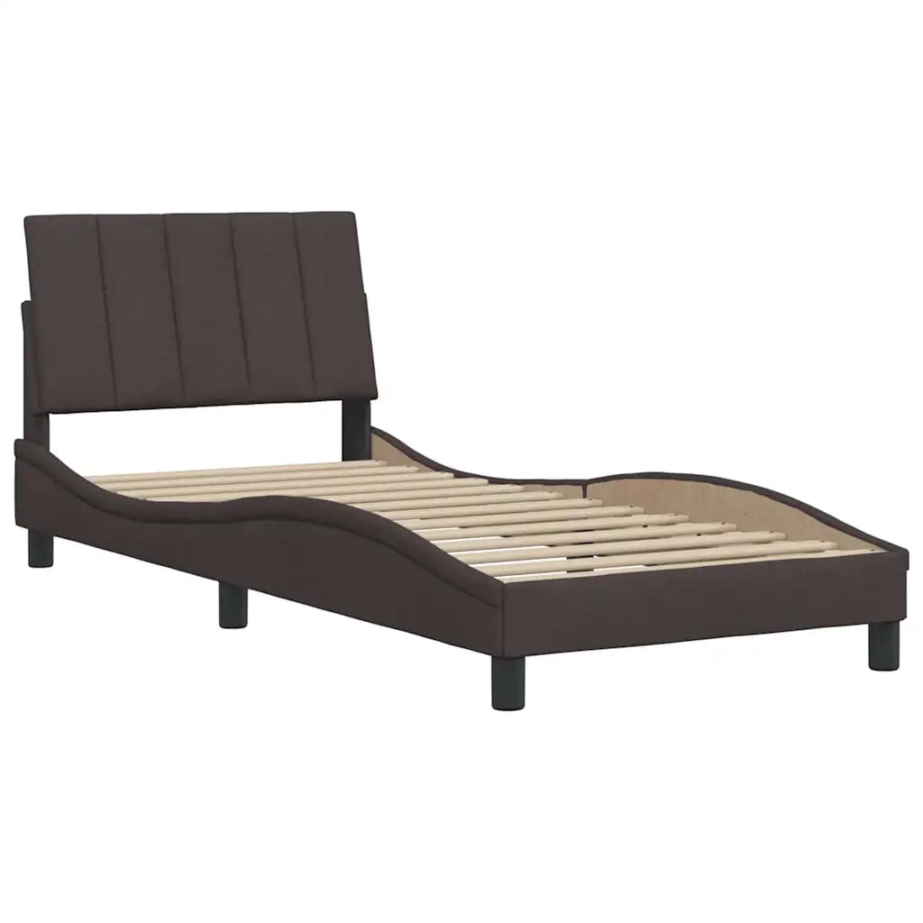 Giroletto senza Materasso Hanko Marrone Scuro 90x190 cm Tessuto 3310359