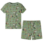 Pigiama Bambino Maniche Corte Cachi Chiaro 128cod mxl 88651
