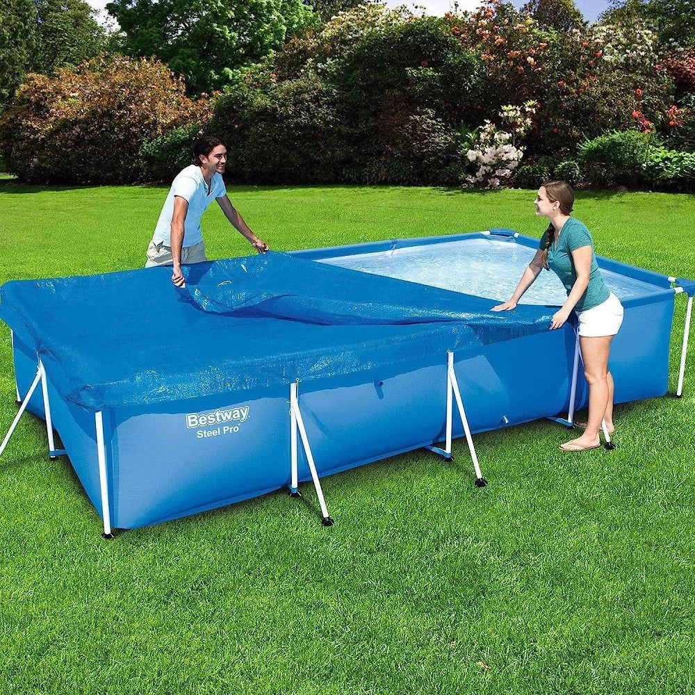 Trade Shop - Copertura Per Piscina Steel Pro Telo Copripiscina Rettangolare 400x211x81cm 58107 -
