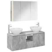 Set di Armadi da Bagno 4 pcs Grigio Cemento 3406506
