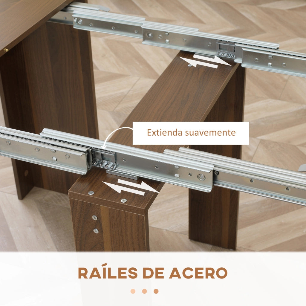 Tavolo da Pranzo Allungabile per 4-6 Persone ¨C Zephmum ¨C Legno Marrone 180x85x75 cm