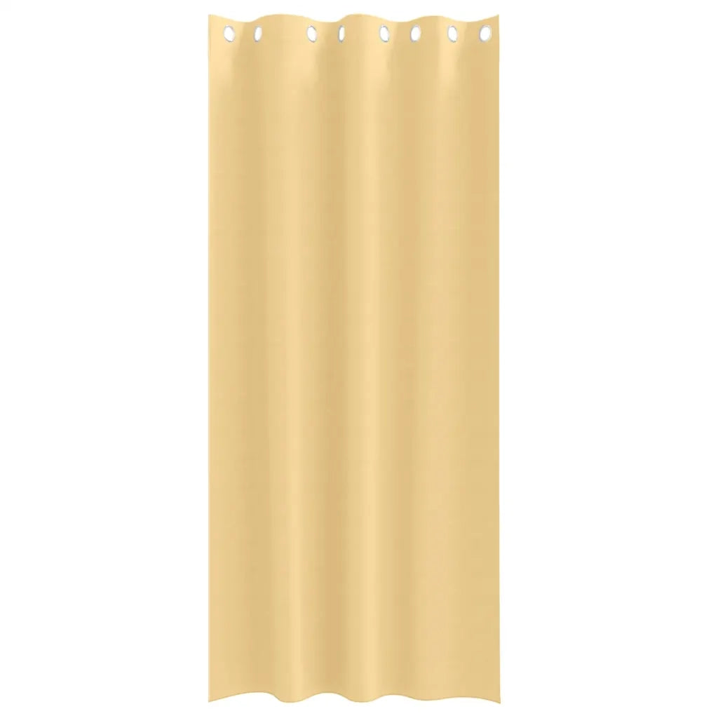 Tende Blackout con Anelli 2 pz Beige 225 x 140 cm Poliestere 4107315
