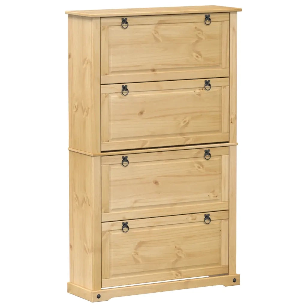Scarpiera Corona 99x32x163,5 cm in Legno Massello di Pino