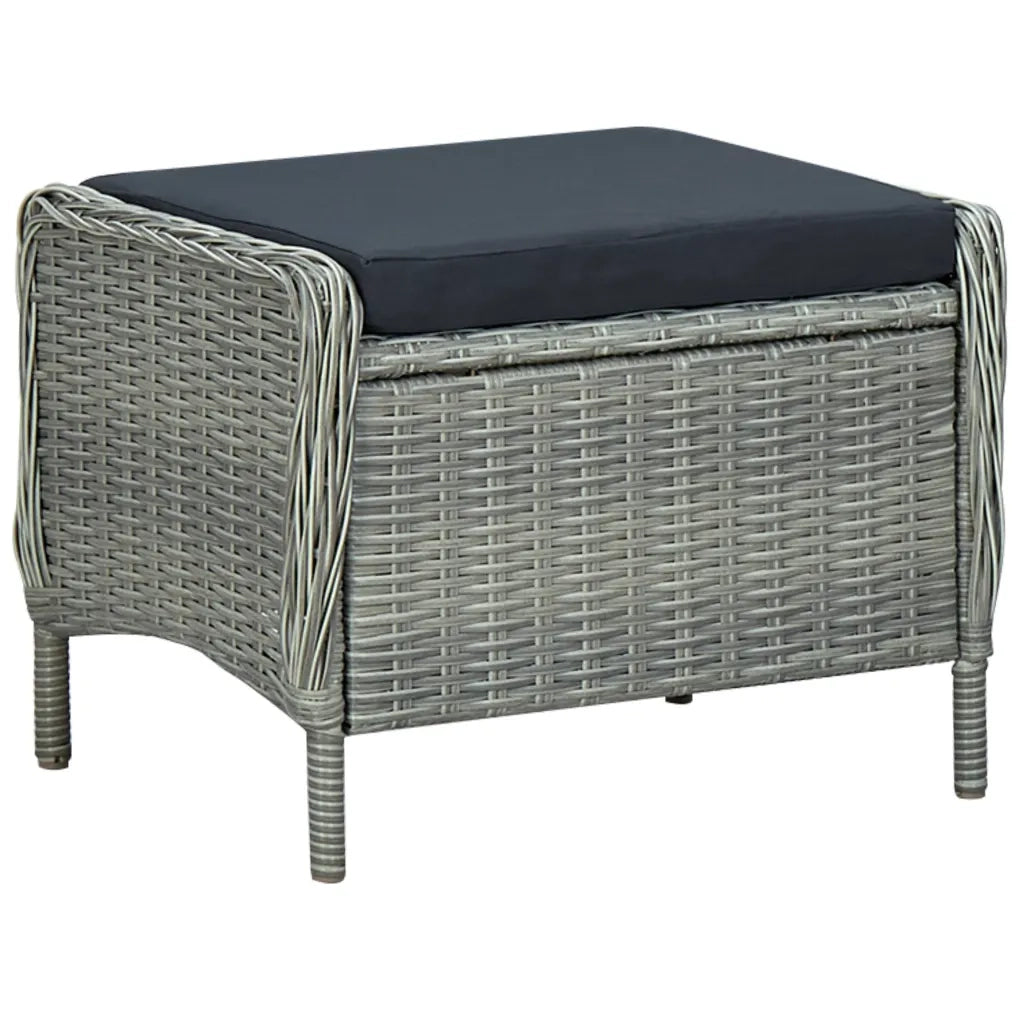 Set Mobili da Pranzo per Giardino 9 pz Grigio Chiaro 3068845