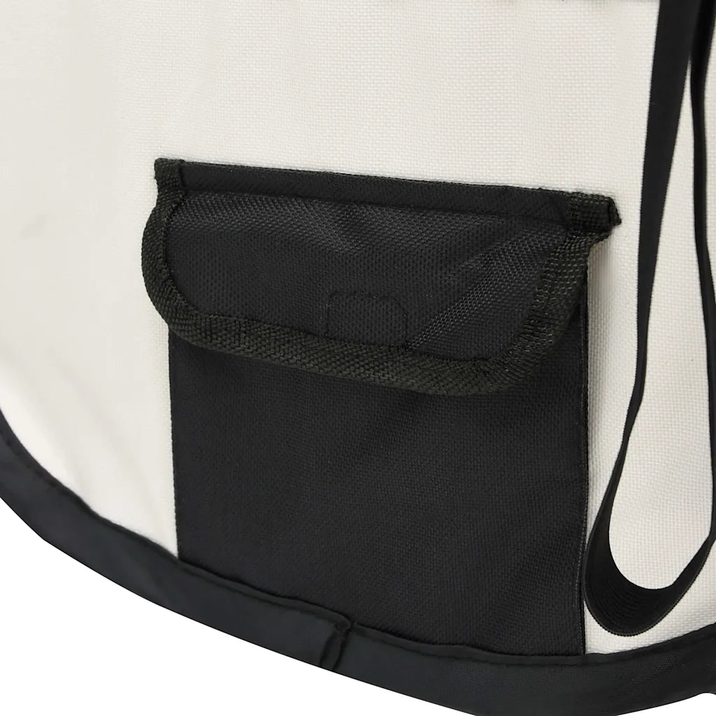 Box per Cani Pieghevole con Borsa Trasporto Nero 110x110x58 cm CFW1189960