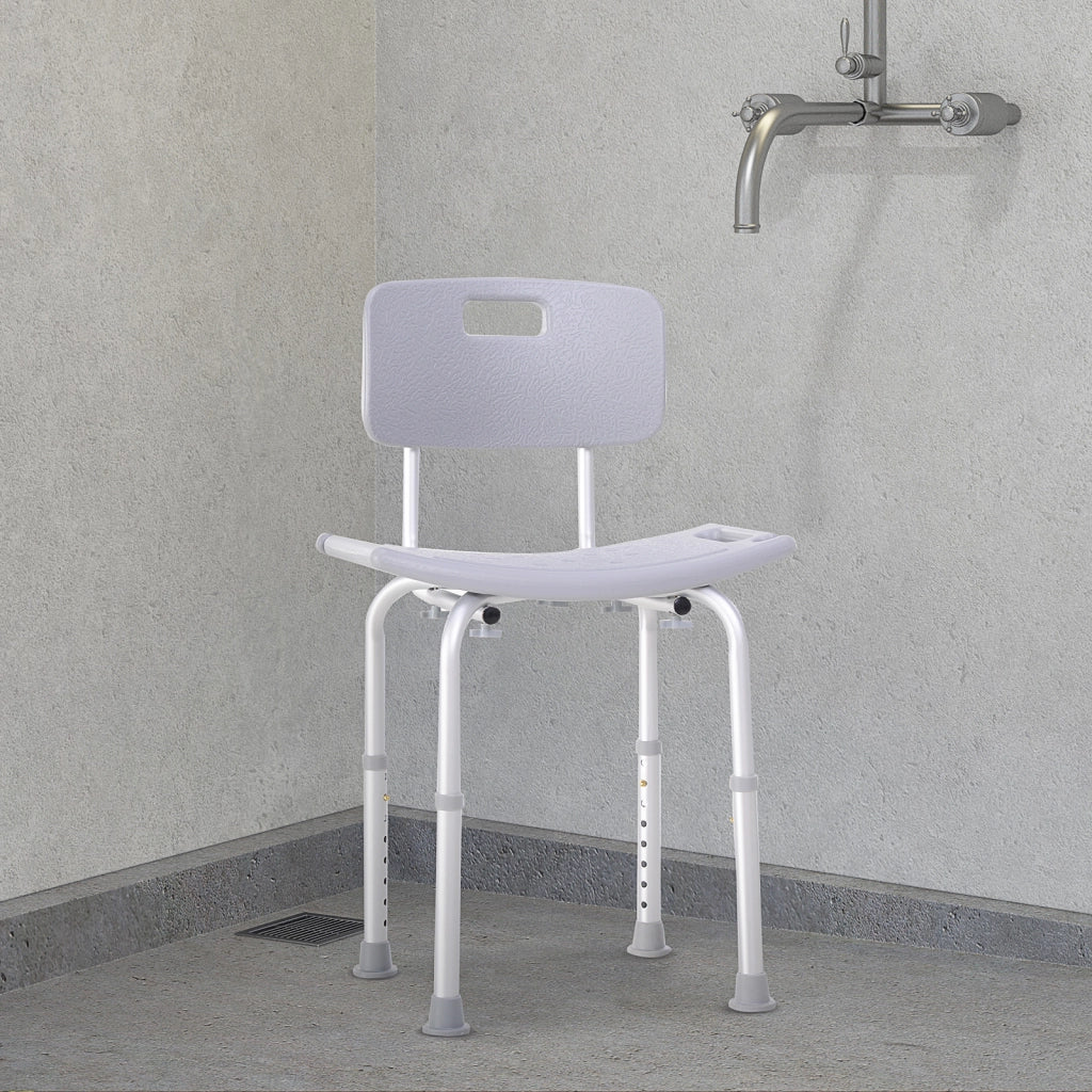 Sedia da Doccia Ergonomica Regolabile ¨C Zephmum ¨C Grigio HDPE 136kg