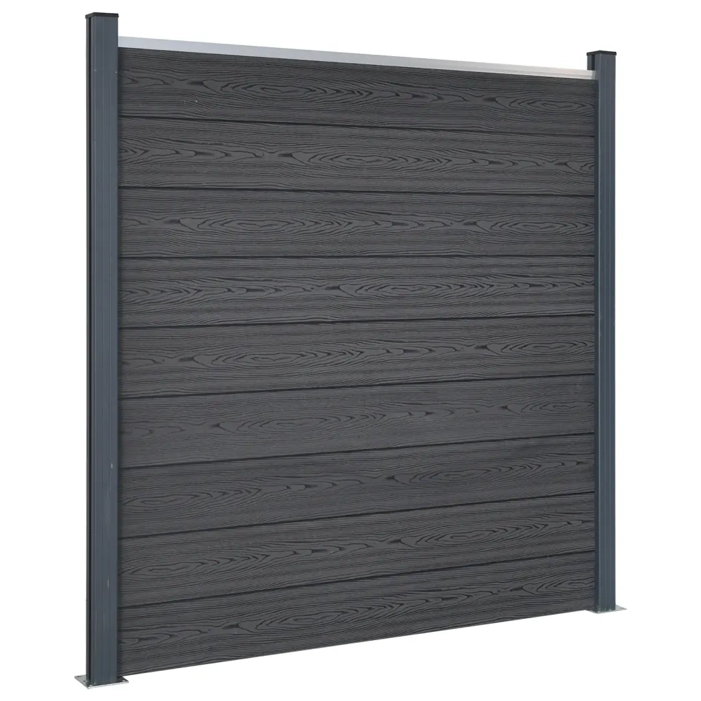 Set Pannello di Recinzione Grigio 353x186 cm in WPC 3211831
