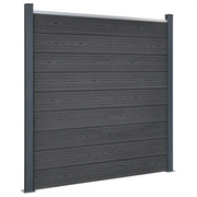 Set Pannello di Recinzione Grigio 353x186 cm in WPC 3211831
